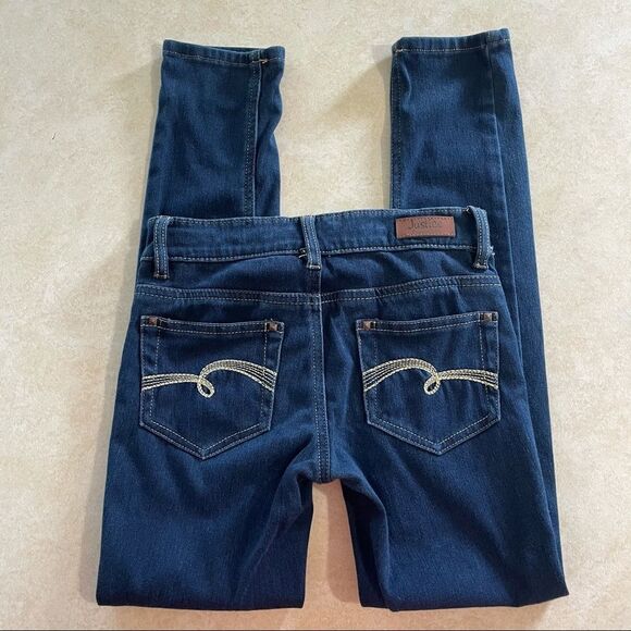 Girls Justice Jeans Simply Low Knit Jegging 10R 10 R dark wash premium denim - Picture 4 of 4